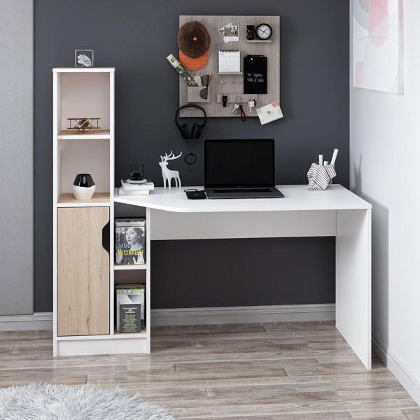 Viora Çalışma Masası - Beyaz/Derin Sepet - Image 1