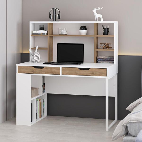 Mila Çalışma Masası - Beyaz/Rahle - Image 1