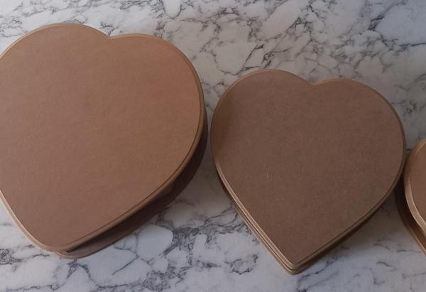 Bengi Ticaret Hobi Adn Kalp Kutu Set 3'lü Ahşap HAM MDF Kutuda Sevk El Yapım - Image 1