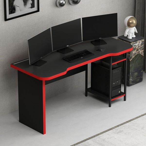 Phoenix Metal Raf Ayaklı Oyuncu Masası RGB Led Işıklı - Set 8 - Image 1