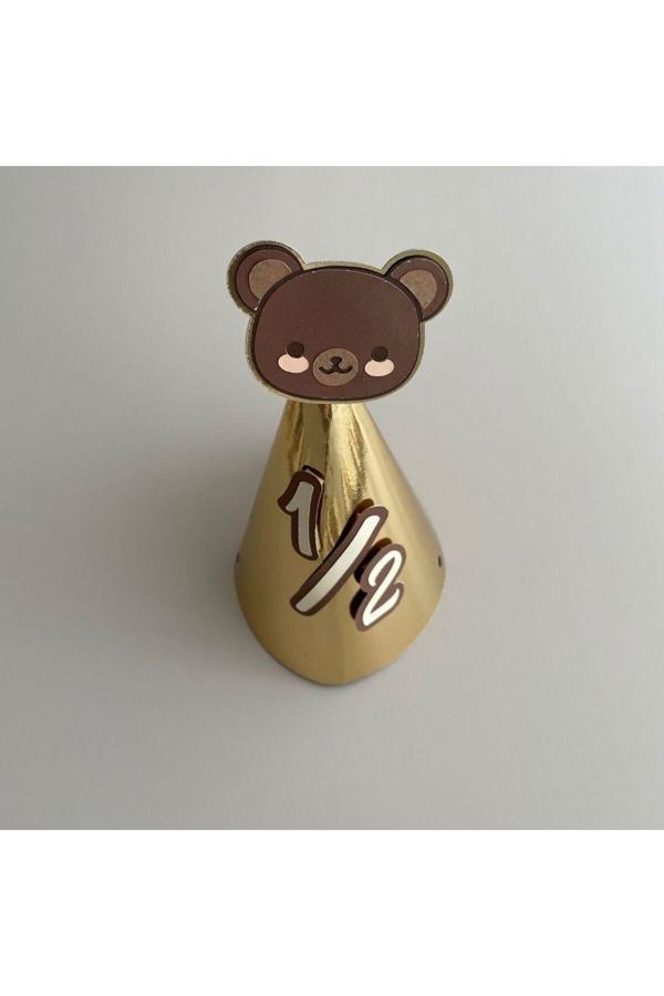 Wenuca Party Shop Ayıcık Konsept Yarım Yaş Kukuleta Parti Şapkası - Image 1