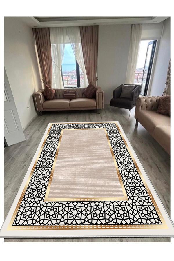 Sty Home Kaymaz Tabanlı Yıkanabilir Baskılı Halı Yolluk - Image 1