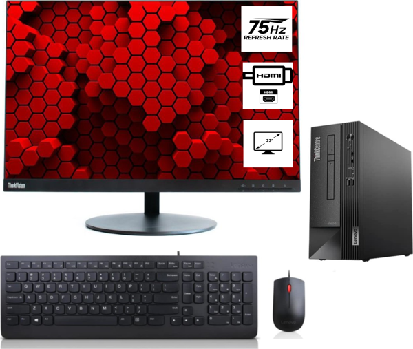 Lenovo Thınkcentre Neo 50S Sff Intel Core I5 12400 8gb 1tb M.2 Nvme SSD 21.5"monitör Freedos Masaüstü Bilgisiyar SFFM11T00014TX03 + Zetta USB Bellek - Image 1
