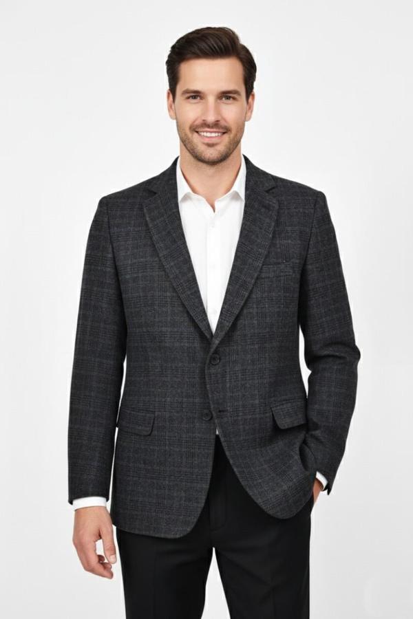 Erkek Kışlık Kumaş Tek Ceket 4 Drop BGL-ST04986 - Image 1