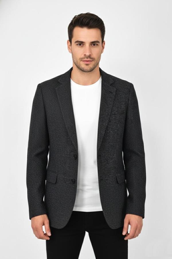 Erkek Kışlık Kumaş Tek Ceket 4 Drop BGL-ST04984 - Image 1