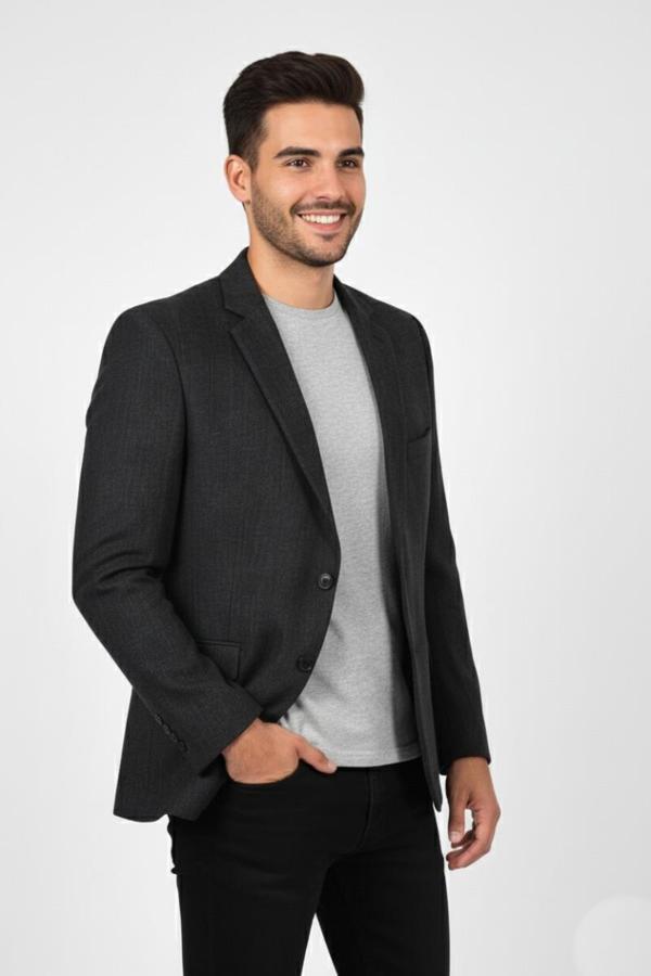 Erkek Kışlık Kumaş Tek Ceket 4 Drop BGL-ST04983 - Image 1