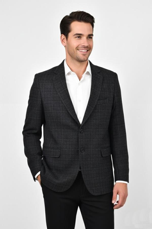 Erkek Kışlık Kumaş Tek Ceket 4 Drop BGL-ST04987 - Image 1