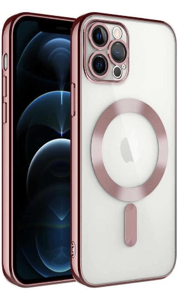 Lime iPhone 13 Pro Kılıf, Rose Gold Renkli, Kablosuz Şarj Uyumlu, Darbe Karşıtı Silikon Kapak - Image 1