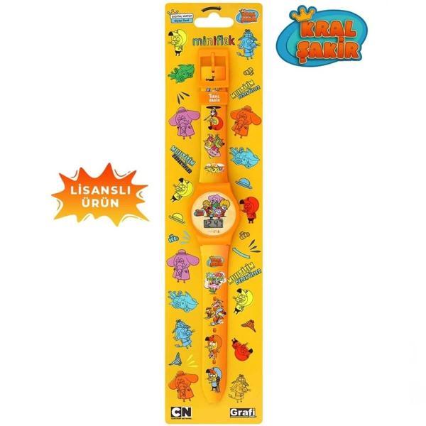 BFS   MiniFlak Lisanslı Kral Şakir KS7152 Sarı Çocuk Kol Saati - Image 1