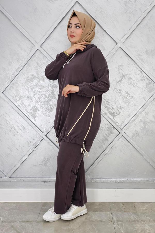 KADIN KAPÜŞONLU KOMBİNLİ TESETTÜR TAKIM - Image 1