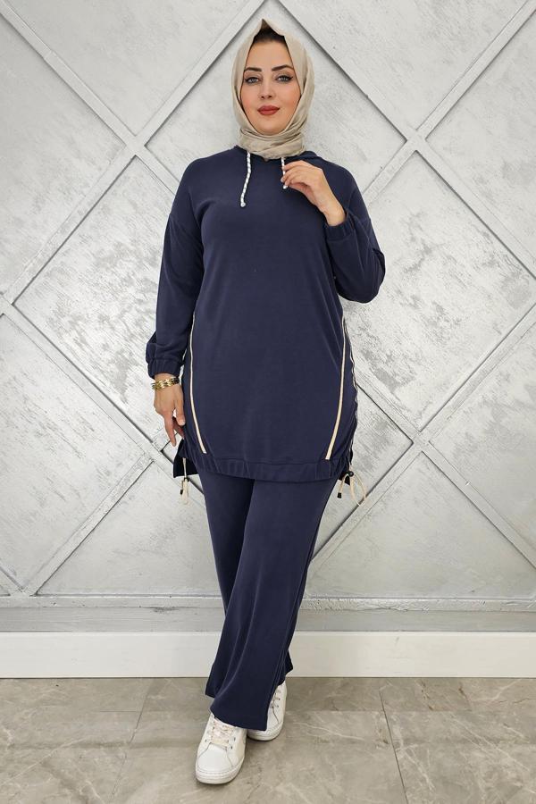 KADIN KAPÜŞONLU KOMBİNLİ TESETTÜR TAKIM - Image 1