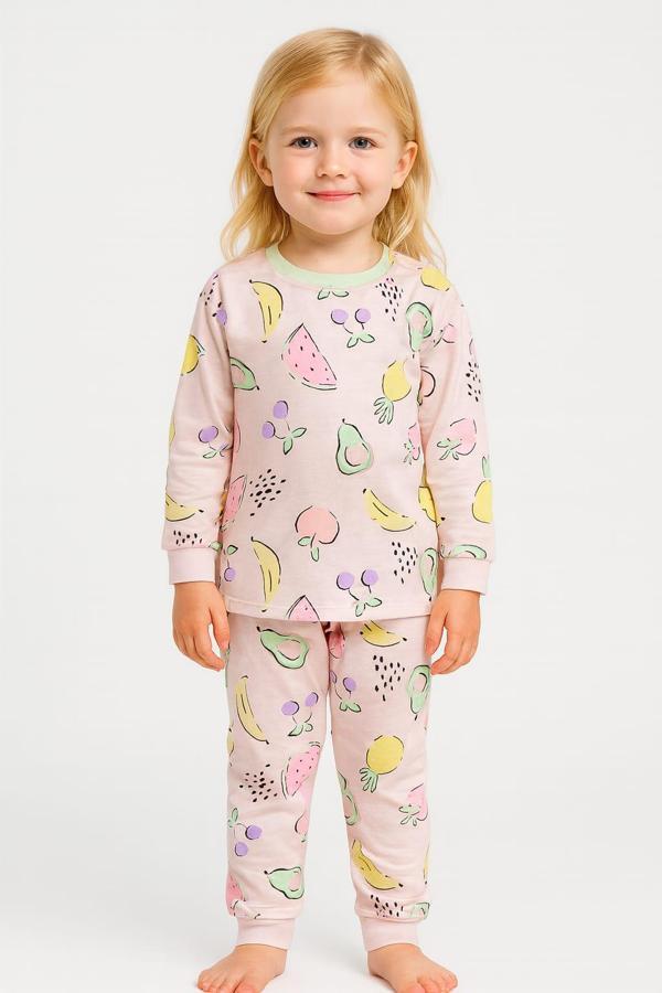 Meyve Desenli Kız Çocuk Pijama Takım - Image 1