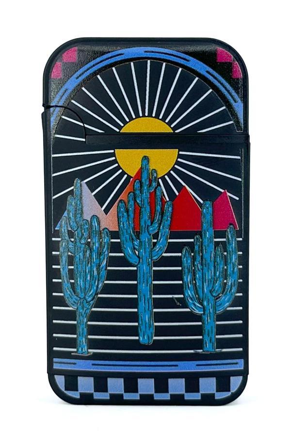 Zengaz Cool Tasarım Jet Alev Çakmak - Sunset Cactus - Image 1
