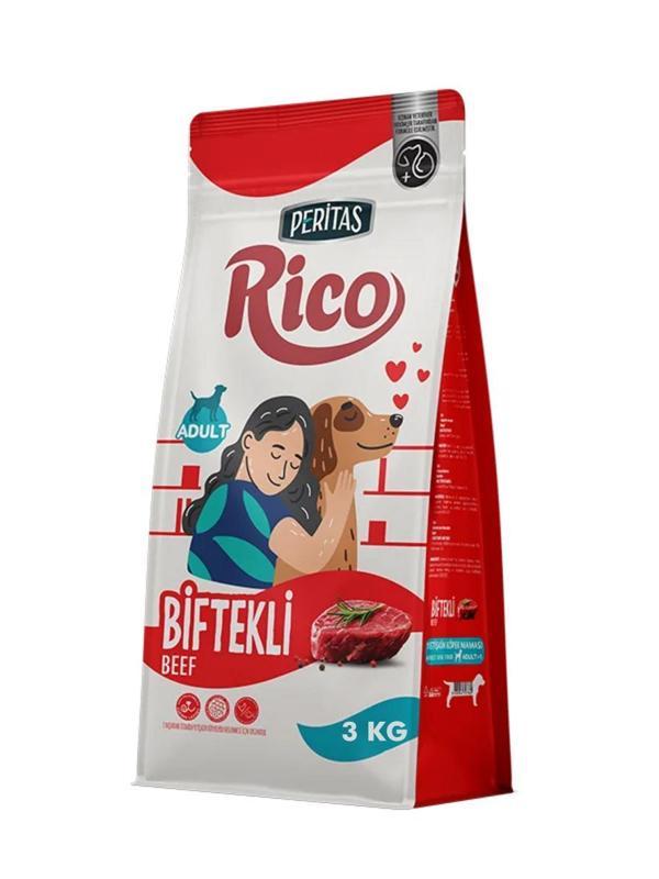 Rico Beef Biftekli (Dana Etli) Yetişkin Köpek Maması 3 Kg - Image 1