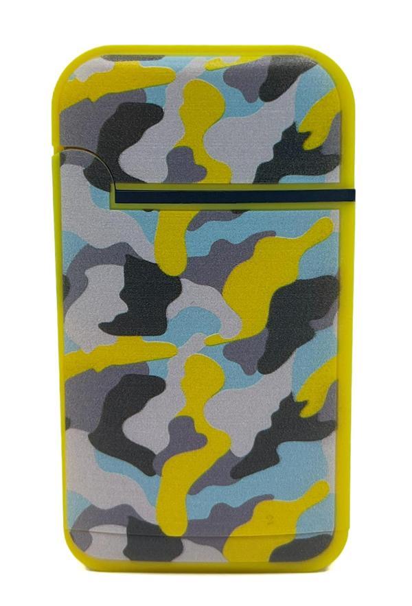 Zengaz Cool Tasarım Jet Alev Çakmak - Yellow Camouflage - Image 1