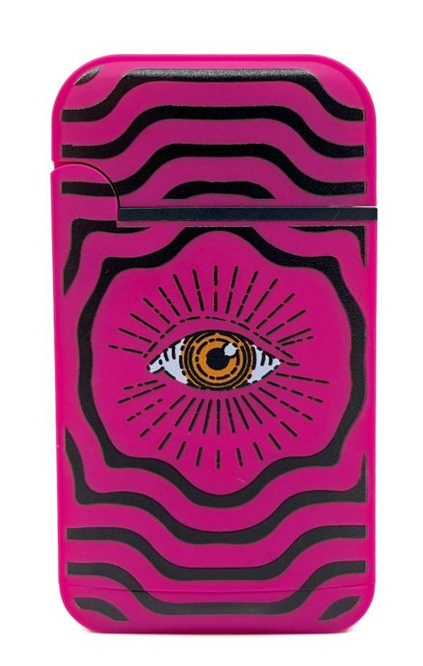 Zengaz Cool Tasarım Jet Alev Çakmak - Magenta Vibrant Eye - Image 1