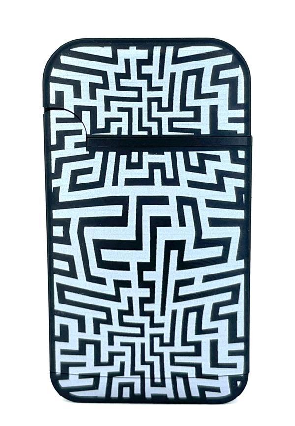 Zengaz Cool Tasarım Jet Alev Çakmak - B&W Maze - Image 1