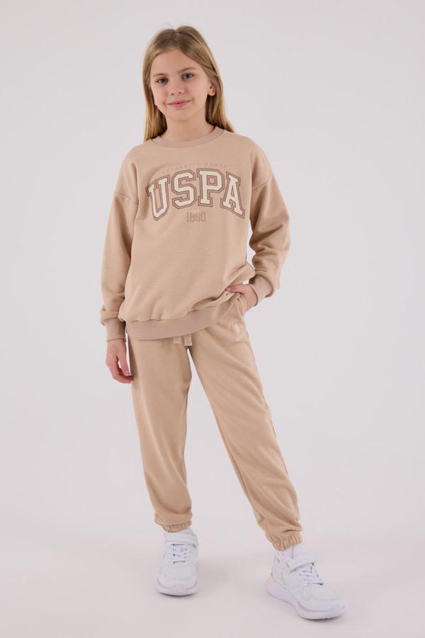 Lisanslı Kız Çocuk Alt Üst 2 Parça Eşofman Takımı US2312 - Image 1