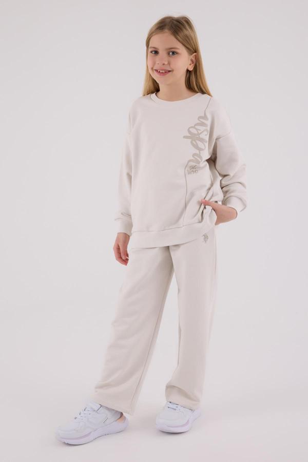 Lisanslı Kız Çocuk Alt Üst 2 Parça Eşofman Takımı US2304 - Image 1