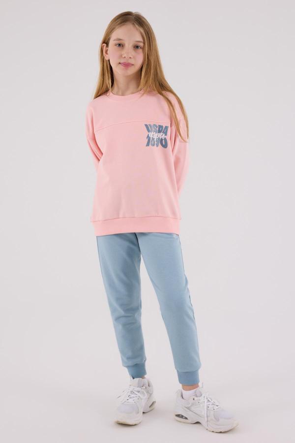 Lisanslı Kız Çocuk Alt Üst 2 Parça Eşofman Takımı US2317 - Image 1