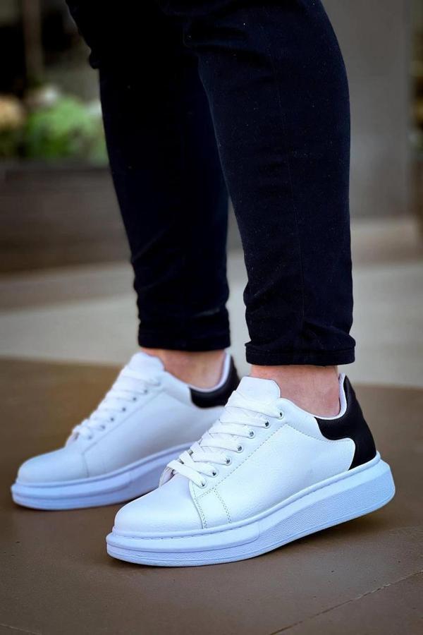 BİÇOMİ KB-X500  Kuback Bağcıklı Beyaz Siyah  Günlük Erkek Ayakkabı - Image 1