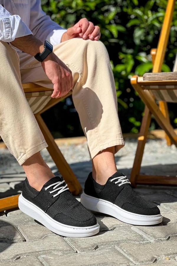 BİÇOMİ KB-042  Kuback Bağcıklı Siyah Günlük Erkek Ayakkabı - Image 1