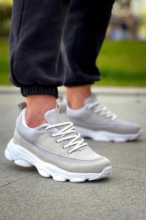 BİÇOMİ KB-707  Kuback Taş Süet Yüksek Taban Bağcıklı Günlük Erkek Ayakkabı - Image 1