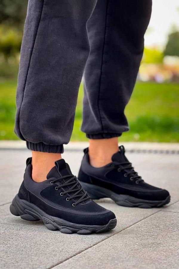 BİÇOMİ KB-707  Kuback  Siyah Süet Siyah Yüksek Taban Bağcıklı Günlük Erkek Ayakkabı - Image 1