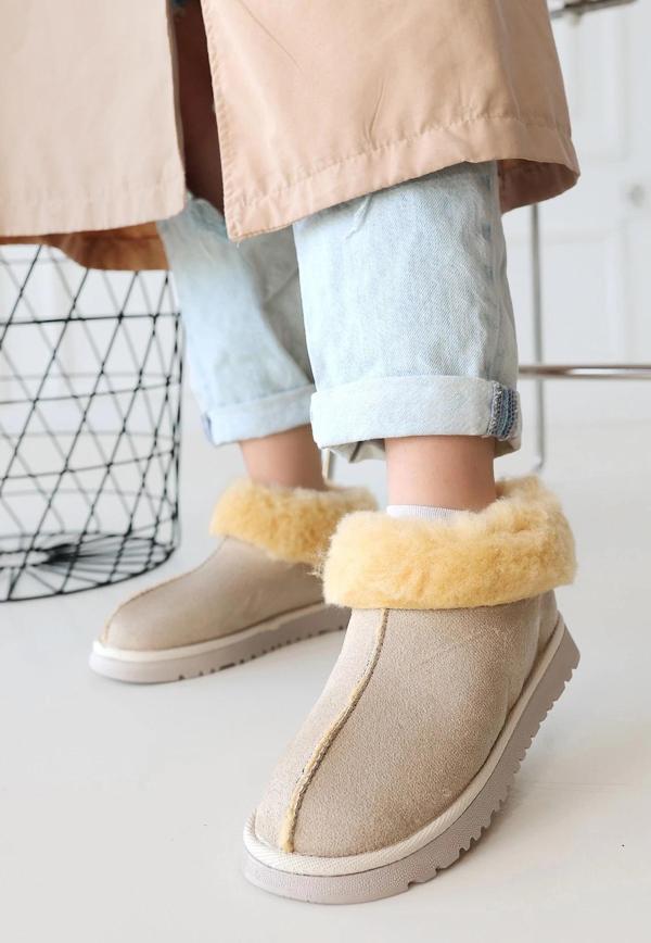 BİÇOMİ Abby Bej Süet Bot - Image 1