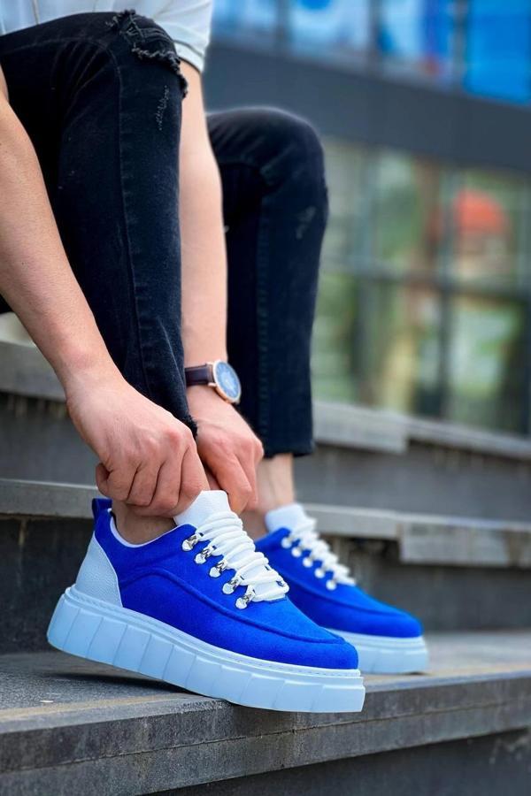 BİÇOMİ KB-X10 Kuback Sax Süet Beyaz Yüksek Taban Günlük Spor Ayakkabı - Image 1