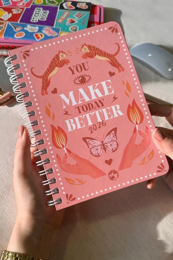 2026 Haftalık Ajanda Spiralli A5 12 Aylık Rise - Image 1