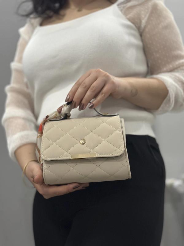 BİÇOMİ Bej cilt zoje çanta - Image 1