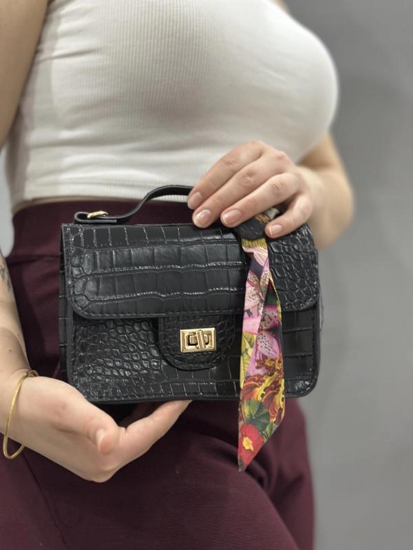 BİÇOMİ Jisse siyah cilt çanta - Image 1