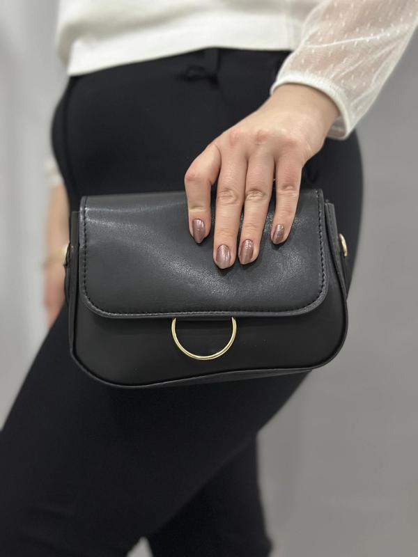 BİÇOMİ Siyah cilt mossi çanta - Image 1