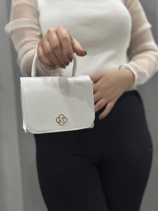BİÇOMİ Beyaz cilt krash çanta - Image 1