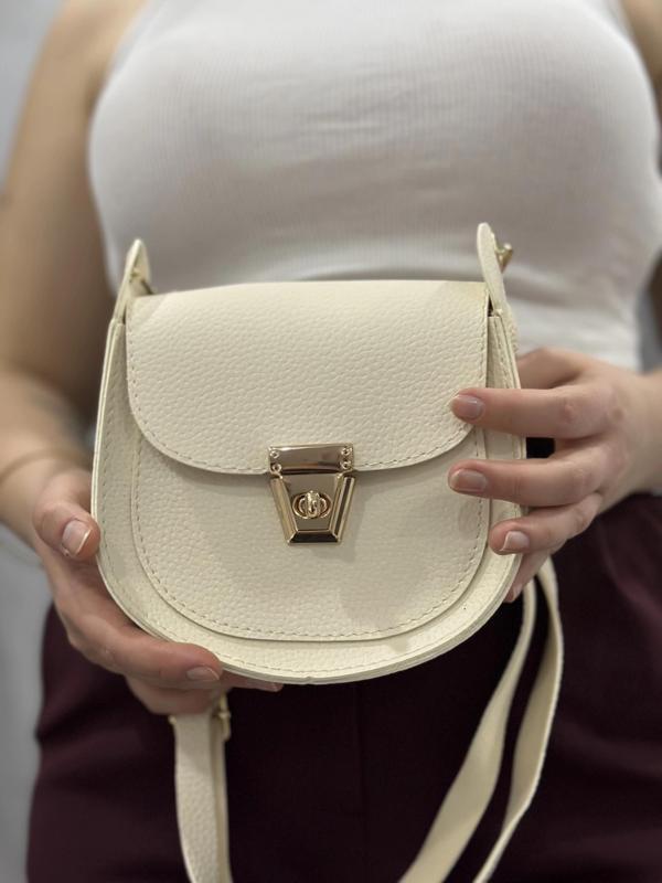 BİÇOMİ Klasik kapaklı bej cilt çanta - Image 1