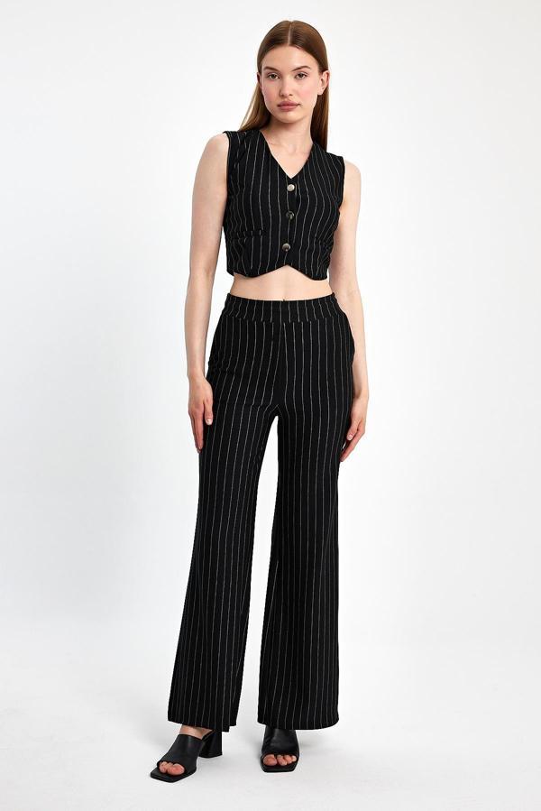 Çizgili Yelekli Pantolon Takım - Image 1