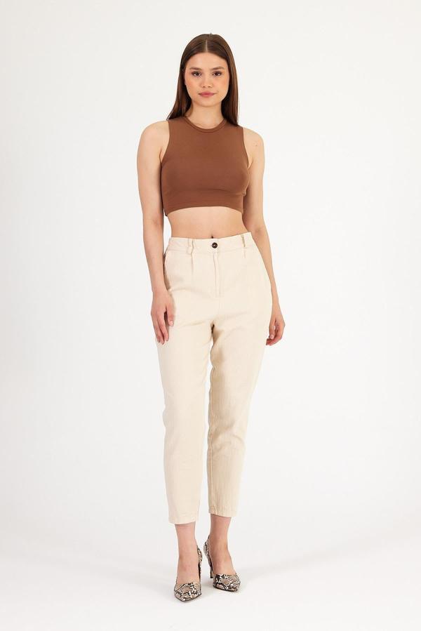 Gabardin Keten Pantolon - Image 1