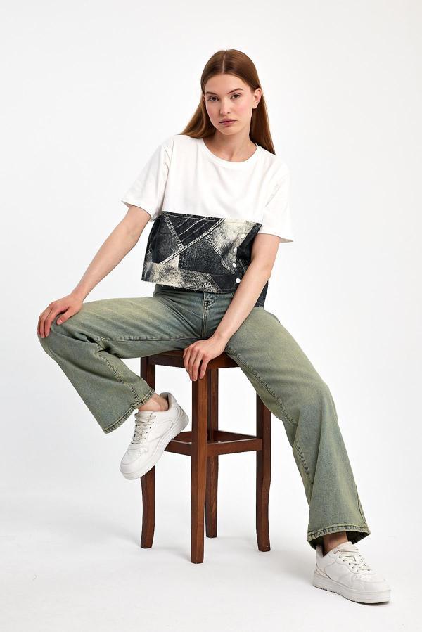 Wide Leg Denim Pantolon 1 - Image 1