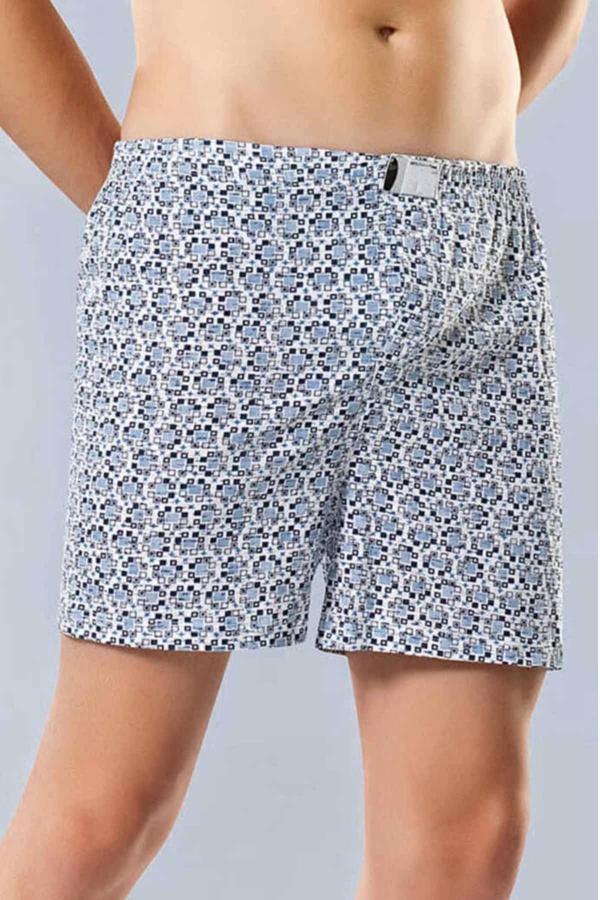 biçomi Erkek Penye Empirme Boxer Desenli Büyük Beden - 1277A - Image 1