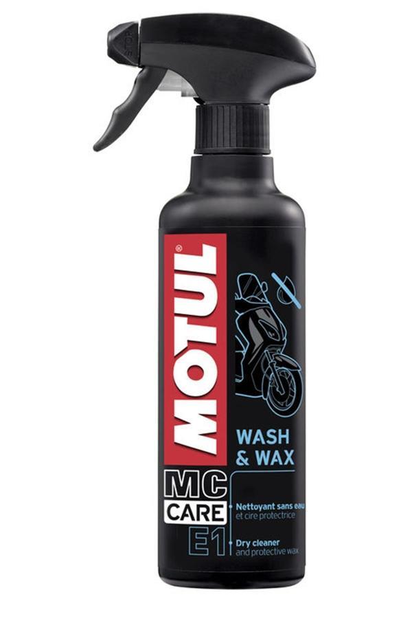 Motul E1 Wash & Wax Motosiklet Temizleme Spreyi | Susuz Temizlik Ve Parlatma | 400 Ml | - Image 1