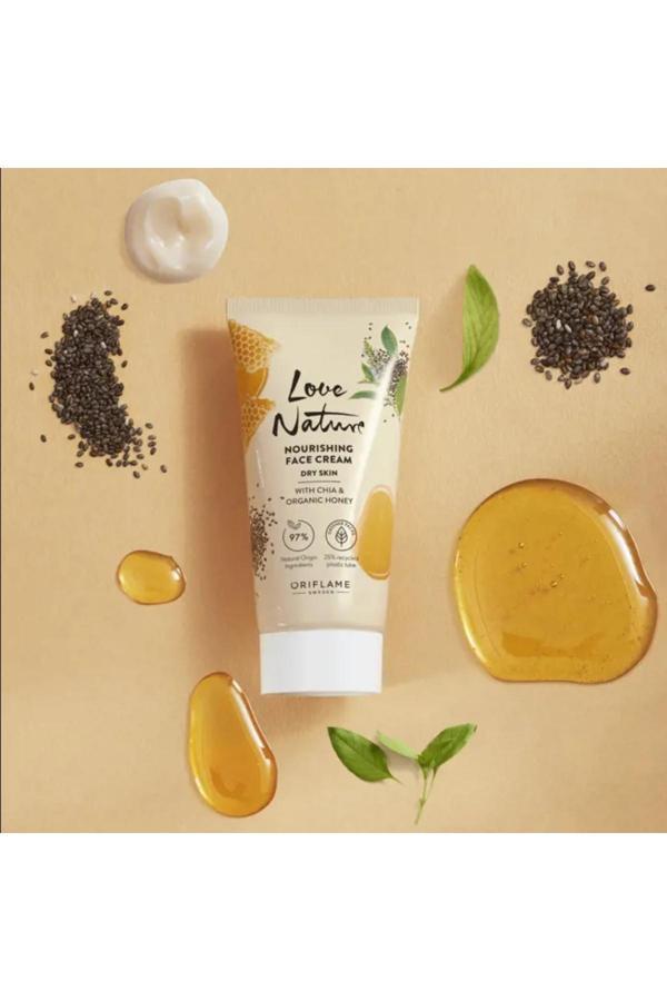 Oriflame Love Nature Chia ve Organik Bal İçeren Besleyici Yüz Kremi - Image 1