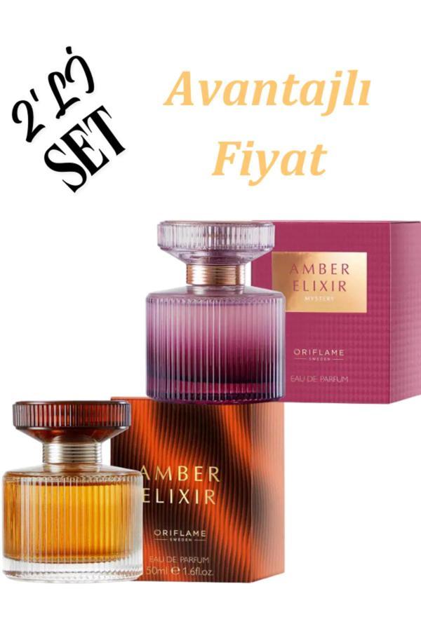 Oriflame Amber Elixir&Mystery EdP 50 ml Kadın Parfümü 2 Li Set.. - Image 1