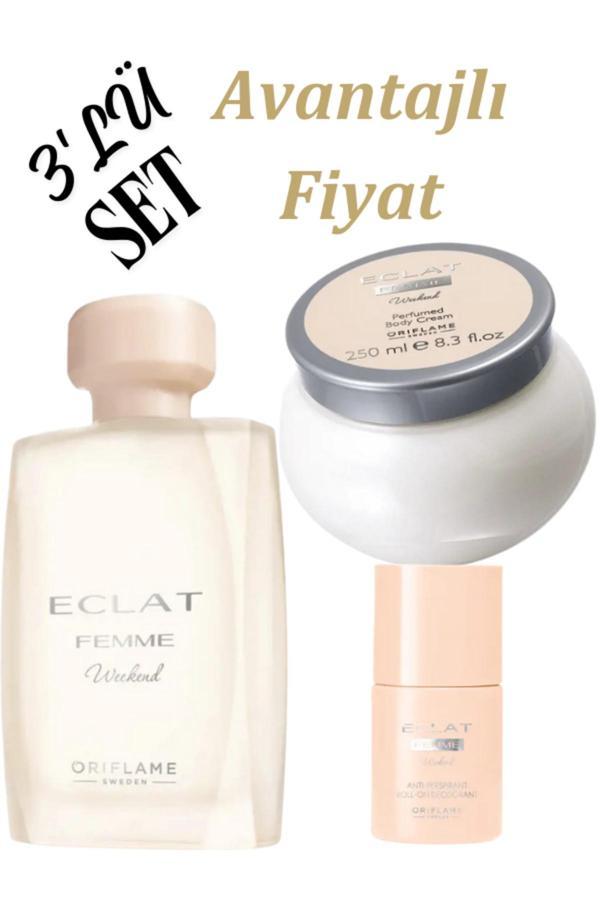 Oriflame Eclat Femme Weekend Edt 50 ml Kadın Parfümü+KREM-Roll-On SET - Image 1