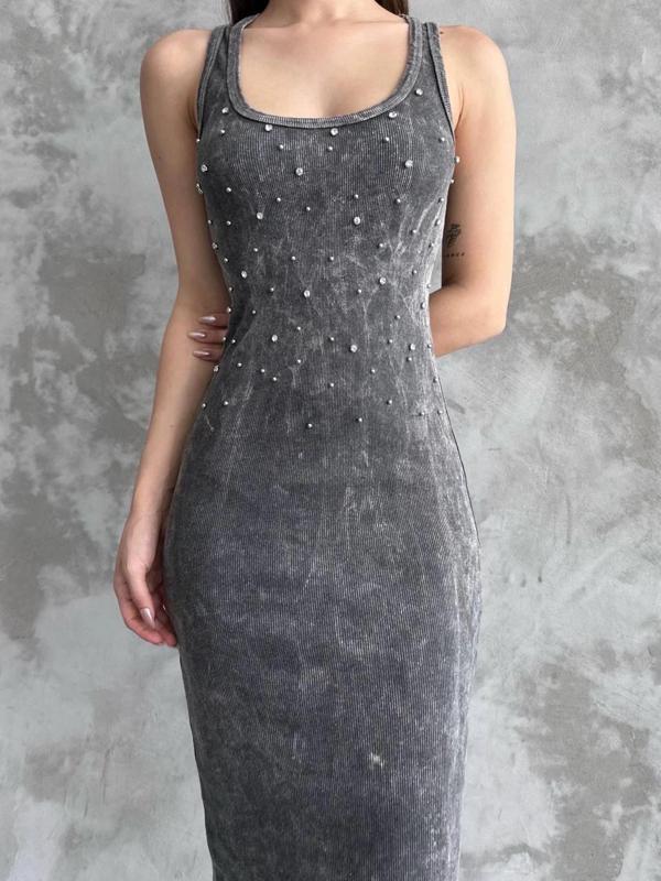 BİÇOMİ Taşlı askılı elbise - Image 1