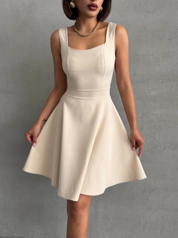 BİÇOMİ Kadın kare yaka kısa elbise s251188 - Image 1