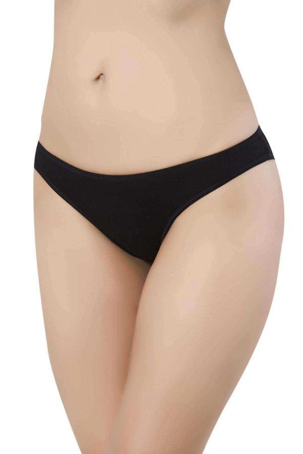 biçomi Siyah Kadın Günlük Pamuklu Likralı Özel Poşet İçinde Taşınabilir Acil Durum Slip Külot - Image 1