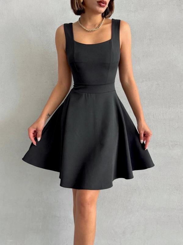 BİÇOMİ Kadın kare yaka kısa elbise s251188 - Image 1