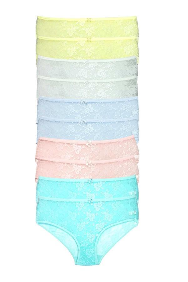 biçomi 10 Adet Kadın Komple Tül Dantel Bato Külot - Image 1