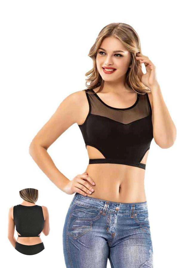 biçomi Kota 4 Adet Siyah Tül Modelli Büstiyer 6227 - Image 1